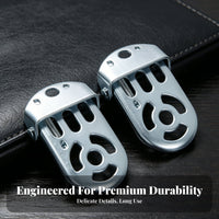 2 Pieces Bike Rear Axle Footboard Thickened Electric Bike Passenger Pegs Heavy-Duty Two-Wheeler Axle Foot Pegs for Passengers