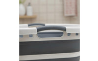 Portable Collapsible Laundry Basket Lightweight Foldable Laundry Basket Sturdy Plastic for Bathroom, Bedroom