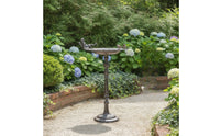 Bird Feeder with Fairy Whimsical Pedestal Bird Feeder Antique Style Garden Ornament for Backyard