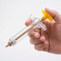 50ml Syringe with Metal Plunger, Clear Avian Feeding Tool for Parakeets, Includes Flexible Tubing and Spare Gasket, 3 Pieces