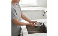 Wet-Dry Separation Swan Sink Strainer Basket Space Saving Swan Drain Basket Easy to Clean Stainless Steel Sink Colander Multi-Purpose