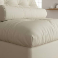 Tofu Block Sofa Minimalist Style Mochi Lazy Lounger Space Saving Convertible Material Sofa Bed for Small Apartment Dwellers, Pet Owners