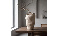 Vase with Wavy edge Sculptural Ceramic Vase Rustic Vessel for Florists