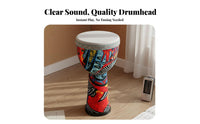 Djembe authentic leather drumhead Rope-Tuned Djembe Beginner accessible Deep sonorous Sound for Children, Musicians
