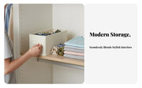 Foldable Clothing Box Space Saving Organizer Cube multipurpose for On Shelves