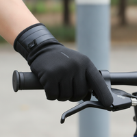 Suede Lined Thermal Gloves for Men - Windproof Touchscreen for Winter Cycling & Outdoor Work