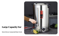 Automatic Keep-Warm Function Commercial Water Boiler Anti-Dry-Overheat Protection Large Capacity Water Heater Adjustable Temperature Control Stainless Steel Beverage Urn Insulated for Caterers, Shuts down Ice Personnel, Hotels, Shuts down Ices