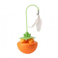Wobble Cat Toy with Wand Wobbling Cat Wand with Floor Base Self-Playing Flexible for Cats, Home
