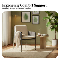Italian Minimalist aesthetic Upholstered Cantilever Chair Supportive Armrests Dining Armchair Soft Upholstery Home Seating Designer Model for Interior Designers, Homeowners, Office Workers, Living Room, Restaurant, Bedroom, study alcove