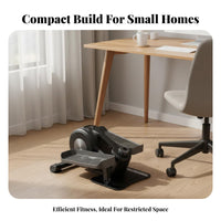 Mini Elliptical Machine Quiet Compact Stepper Low-Impact Seated Pedal Exerciser for Seniors, Office Workers, Home