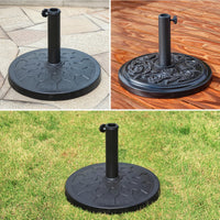 Resin Umbrella Base Low-Height Umbrella Base with Tightening Knob Hand Knob Tightening Screw Round Hardware Stable for Garden