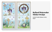 39 Pieces Easter Cross Set PVC Material Religious Easter Self Cross and Lily Window decor for Kids, Families, Walls, Home
