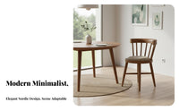 Padded Posterior Wooden Chair Northern European & Design Dining Room Seating Minimalist Look Easy Assembly