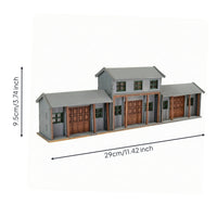 Siheyuan Model Traditional Courtyard House Model Cut Miniature Building Kit with Paint for Diorama Makers, Street Scene, Tabletop Display
