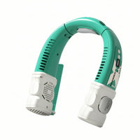 Handsunrestricted Neck Fan with Digital Display Portable Bladeless Neck Fan USB Rechargeable Personal for Travelers
