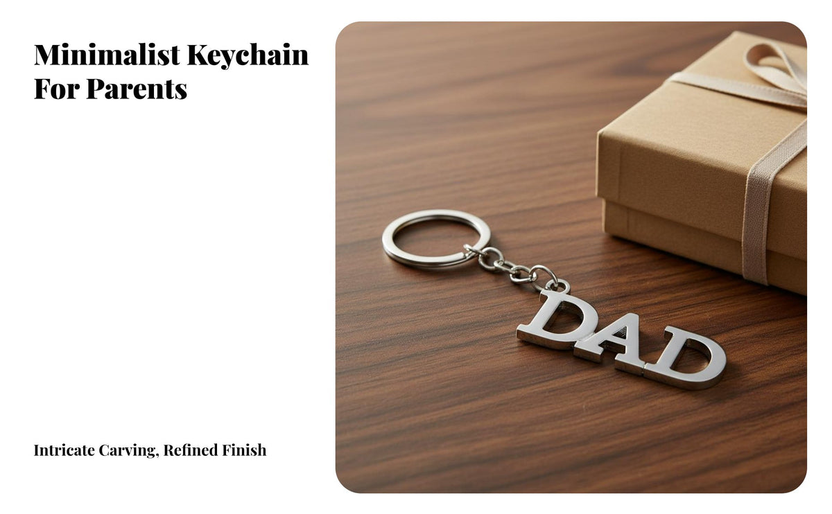 MOM DAD Keychain Parent Appreciation Day Gift Letter Zinc Alloy Alphabet Letter for Parents, Bag Decoration