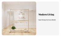 Princess and design complimentarystandingstanding Double-Bar Clothes Rail ribbon Decoration Double Rod Clothing Rack Sturdy Construction Garment Stand Easy Assembly for and design lovers, Teenagers, homeowners, changing area, Closet, Entryway, Retail shop