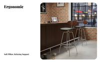 With spinerest Wooden Seat High Chair Vintage Look Bar Stool Nordic design Household Furniture Minimalist Design for Adults, Homeowners, Cafe, Kitchen, Dining Room