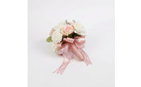 Artificial Rose Bouquet Delicate Bouquet with Silk Ribbon Flowers Romantic Faux for Brides, Weddings