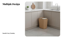 Dry Wet Separation Bin Easy to Clean Double Compartment Trash Can Large Capacity Push Button Garbage Can for Washroom, Living Room, Bedroom