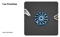 Rear Derailleur Pulley Wheel Deep Tooth Design Ceramic Bearing Guide Wheel Rear Derailleur Pulley Fluid Rotation for Cycling