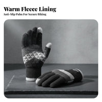 Men's Knitted Gloves Thickened Device-Compatible Screen Winter Gloves Cold Weather Accessory Multicolor Design Flexible