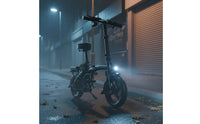 Pedal Assist Modes Folding Electric Bike Double Disc Brakes Foldable Electric Bicycle Shock Absorption System Lightweight Electric Cycle Long Range for Designated Drivers, Commuters, City Commuting, City Riding