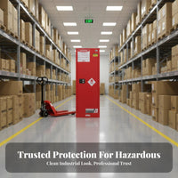 Storage Cabinet Twin-Wall Steel Construction Cabinet Anti Grounding for Lab Technicians, Warehouse Workspace