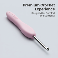 0.6mm Resin Handle Crochet Hook, Stainless Steel Knitting with Soft for Beginners, Yarn for Amigurumi and Doll Making