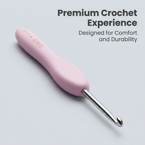 0.6mm Resin Handle Crochet Hook, Stainless Steel Knitting with Soft for Beginners, Yarn for Amigurumi and Doll Making