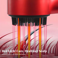 USB Rechargeable Liquid Liquid-Dispensing Scalp Brush 72 Bristles Red Light Scalp Massager