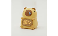 Tap Control Capybara Alarm Clock USB Rechargeable Alarm Clock with Night Light Cute Capybara Night Light Adorable for Children, Students, Bedside Table, Nursery, Desk