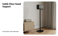 Internal Cable Management Aluminum Speaker Stand Stable Support Speaker Floor Stand Minimalist Design Audio Accessory CNC Machined for Audiophiles, Home Theater, Studio, Living Room