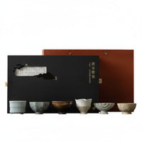 Tea Cup Set Gift Idea Handleless Ceramic Teacup Porcelain Drinkware