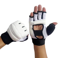 Force Protection Half Finger Boxing Gloves Wrist Support Sandbag Training Gloves Shock Absorption for Youth, Striking Bag, Combat Arts