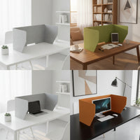 Tabletop Desk Partition with Side Panels Portable Desktop Partition Screen Stable Desktop Privacy Screen Non-Tip for Students, Classrooms