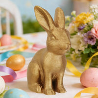 Great Gift Shiny Rabbit Ornament Creative Design Golden Rabbit Figurine Gold Bunny Statue for Desktop, Tabletop, Garden