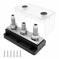 Heavy-Duty 300A Bus Bar Mounting Holes Terminal Stud Bus Bar Threaded Studs Busbar with Cover Metal Plate
