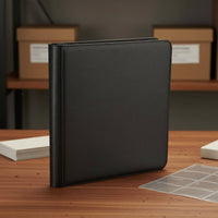 480 Pocket Card Collection Book Large Capacity PU Leather Card Collection Book 12 Pocket Side Loading Binder Double-Sided Pages