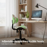 Height Adjustable Armless rolling Chair space-saving Design Armless Rolling Chair Tilt Function rotate Seat for Students, Home Workers, Teens, Dorm Room, Small Spaces, Bedroom, Study Area