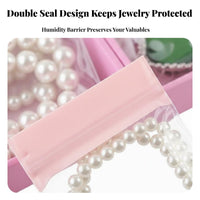 Water Resistant Jewelry Storage Bag Airtight Seal Resealable Jewelry Storage Bag High Clearness Anti-Oxidation Sealed Pouch for Crafters, Travel