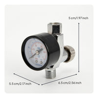 Airbrush Filter with Pressure Gauge Mini Inline Water Separator with Gauge