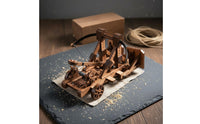 Historical Reproduction Ancient Chinese Chariot Model Mortise and Tenon Design DIY Siege Weapon Assembly Kit Shielded Catapult Toy for School Project
