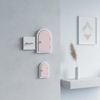 Door Shaped Outlet Cover Cute Switch Surround Frame 3D Light Switch Sticker for Girls, Kids, Nursery, Bedroom