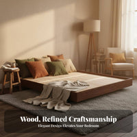 Headboardless levitating Frame Headboard-Less foundation Base Minimalist and aesthetic Bedstead for Minimalists, residents, Bedroom, Apartment