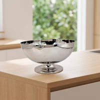 Pedestal Bowl Stainless Steel Fruit Bowl with Pedestal Elegant for Dining Room
