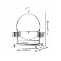 Freestanding Bird Stand Cup Holders Bird Perch Stand Hanging Hook Animal Enclosure Furniture