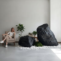 2 Pieces Faux Rock Realistic Artificial Rock Looking Faux Boulder for Visual Merchandisers, Photographers, Stage Design, Photography Studios