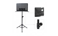 Music Stand Tripod Base Heavy Duty Perforated Music Stand Effortless to Store for Artists, Students, Stage, Rehearsal, Practice Room