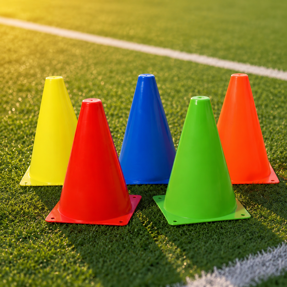 High Visibility Color Cones, For Training, Triangular Cones, Marker Cones, Soccer, Practice, Gymnasium, Track and Field